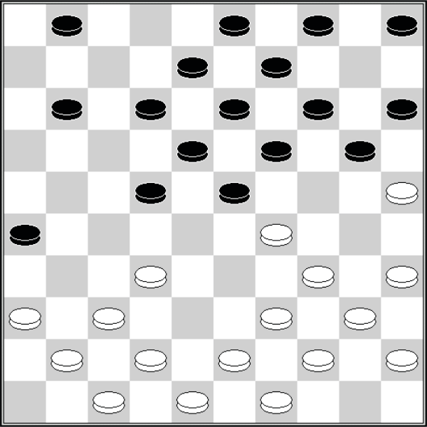 Białe: 49, 48, 47, 45, 44, 43, 42, 41, 40, 39, 37, 36, 35, 34, 32, 29, 25 Czarne: 1, 3, 4, 5, 8, 9, 11, 12, 13, 14, 15, 18, 19, 20, 22, 23, 26