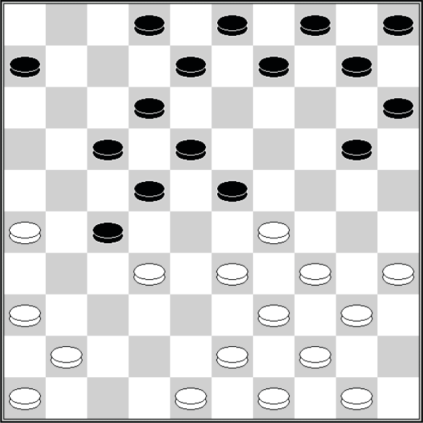 Białe: 50, 49, 48, 46, 44, 43, 41, 40, 39, 36, 35, 34, 33, 32, 29, 26. Czarne: 2, 3, 4, 5, 6, 8, 9, 10, 12, 15, 17, 18, 20, 22, 23, 27