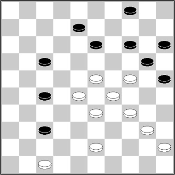 Białe: 47, 45, 43, 40, 34, 33, 29, 28, 24, 23 Czarne: 4, 8, 13, 14, 15, 17, 20, 25, 27, 37