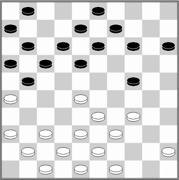 Białe: 49, 48, 47, 45, 44, 43, 42, 41, 40, 39, 38, 36, 35, 34, 31, 29, 26 Czarne: 1, 2, 3, 4, 5, 8, 9, 12, 13, 14, 15, 16, 17, 18, 20, 21, 25