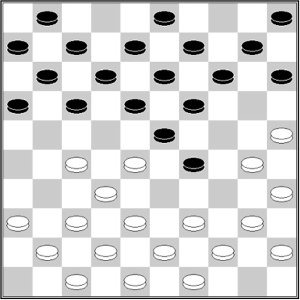 Białe: 49, 48, 47, 45, 44, 43, 42, 41, 40, 39, 38, 37, 36, 35, 32, 30, 28, 27, 25. Czarne: 1, 3, 5, 6, 7, 8, 9, 10, 11, 12, 13, 14, 15, 16, 17, 18, 19, 23, 29