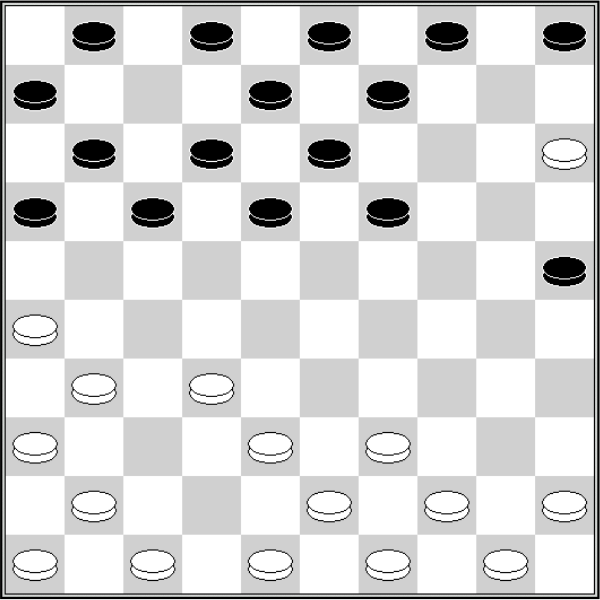 Białe: 50, 49, 48, 47, 46, 45, 44, 43, 41, 39, 38, 36, 32, 31, 26, 15 Czarne: 1, 2, 3, 4, 5, 6, 8, 9, 11, 12, 13, 16, 17, 18, 19, 25