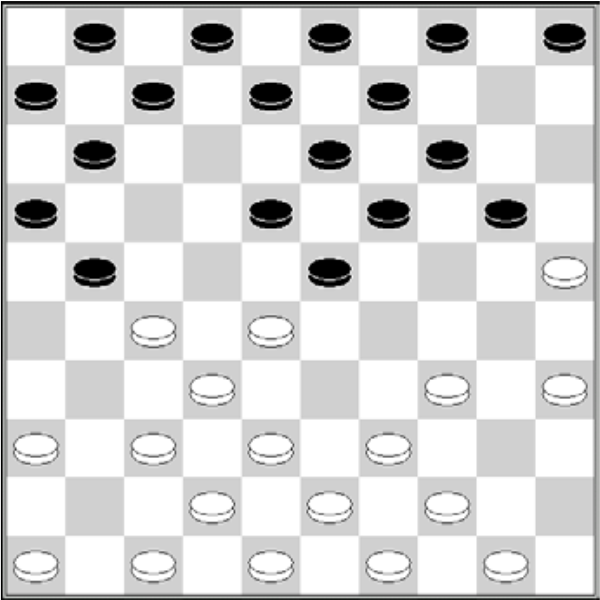 Białe: 50, 49, 48, 47, 46, 44, 43, 42, 39, 38, 37, 36, 35, 34, 32, 28, 27, 25 Czarne: 1, 2, 3, 4, 5, 6, 7, 8, 9, 11, 13, 14, 16, 18, 19, 20, 21, 23