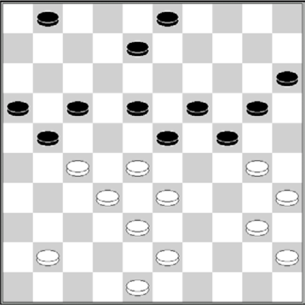 Białe: 48, 45, 43, 41, 40, 38, 35, 33, 32, 30, 28, 27 Czarne: 1, 3, 8, 15, 16, 17, 18, 19, 20, 21, 23, 24