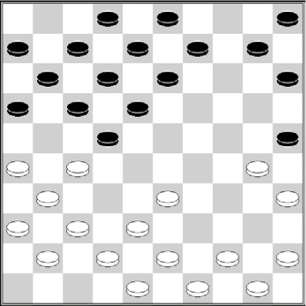 Białe: 50, 49, 48, 45, 44, 43, 42, 41, 38, 37, 36, 35, 33, 31, 30, 27, 26 Czarne: 2, 3, 5, 6, 7, 8, 9, 10, 11, 12, 13, 15, 16, 17, 18, 22, 25