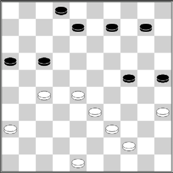 Białe: 48, 44, 39, 36, 35, 33, 28, 27 Czarne: 2, 8, 9, 10, 16, 17, 24, 25