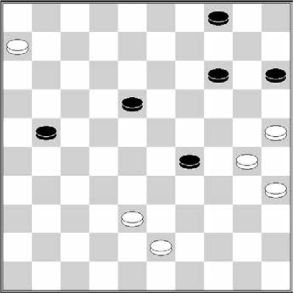 Białe: 43, 38, 35, 30, 25, 6 Czarne: 4, 14, 15, 18, 21, 29