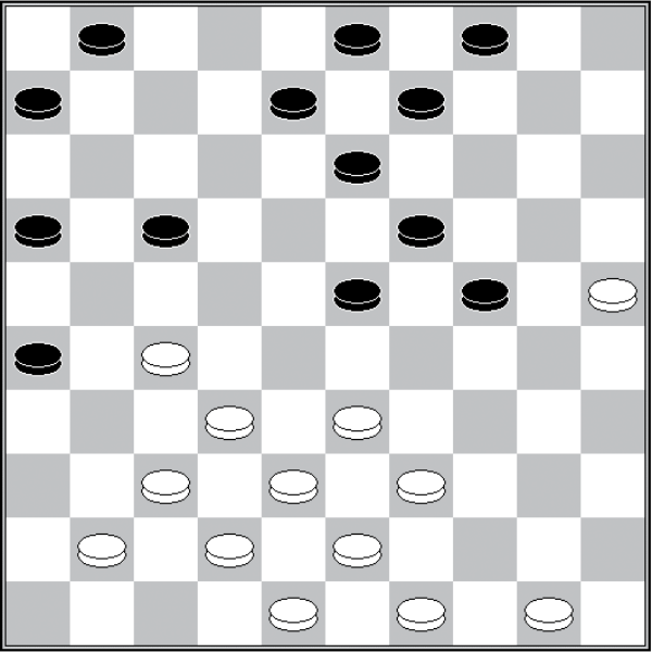Białe: 50, 49, 48, 43, 42, 41, 39, 38, 37, 33, 32, 27, 25 Czarne: 1, 3, 4, 6, 8, 9, 13, 16, 17, 19, 23, 24, 26
