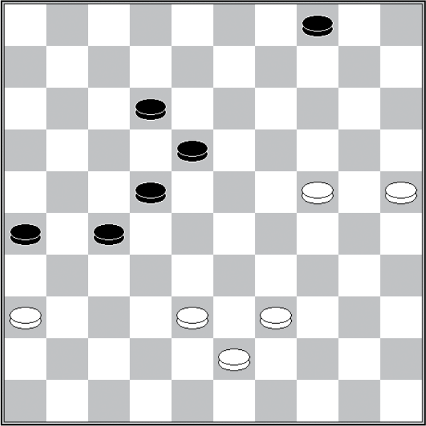 Białe: 43, 40, 39, 38, 36, 34, 33, 32, 28, 25, 22 Czarne: 4, 6, 8, 11, 13, 16, 19, 21, 23, 24, 26