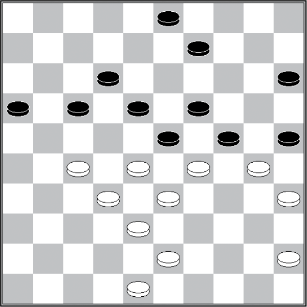 Białe: 48, 45, 43, 35, 33, 32, 30, 29, 28, 27 Czarne: 3, 9, 12, 15, 16, 17, 18, 19, 23, 24, 25