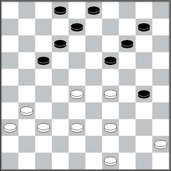 Białe: 49, 45, 39, 38, 37, 36, 31, 29, 28 Czarne: 2, 3, 8, 10, 12, 14, 17, 19, 30
