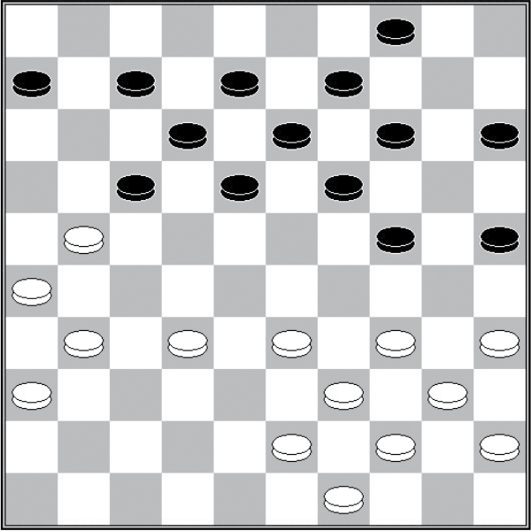 Białe: 49, 45, 44, 43, 40, 39, 36, 35, 34, 33, 32, 31, 26, 21 Czarne: 4, 6, 7, 8, 9, 12, 13, 14, 15, 17, 18, 19, 24, 25