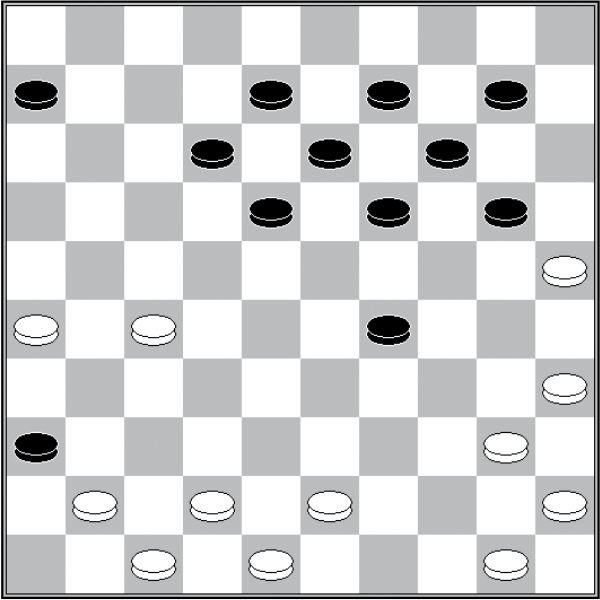 Białe: 49, 45, 44, 43, 42, 39, 38, 37, 36, 34, 33, 32, 28, 26 Czarne: 1, 2, 3, 4, 9, 14, 15, 16, 17, 18, 19, 21, 22, 25