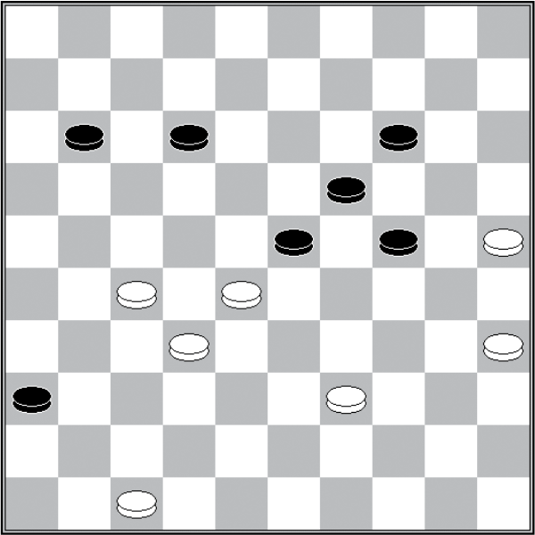 Białe: 44, 43, 38, 35, 34, 32, 30, 29, 27, 26 Czarne: 7, 13, 14, 15, 16, 17, 18, 19, 21, 23