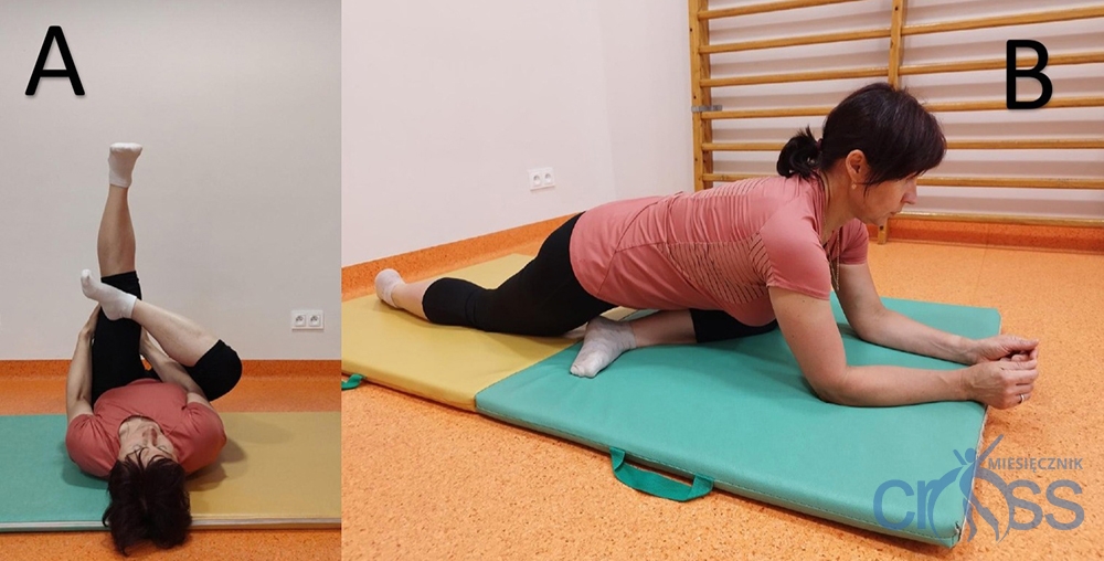 kobieta w trakcie ćwiczeń na materacu