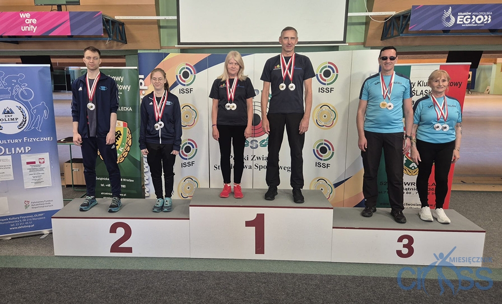 grupa osób na podium